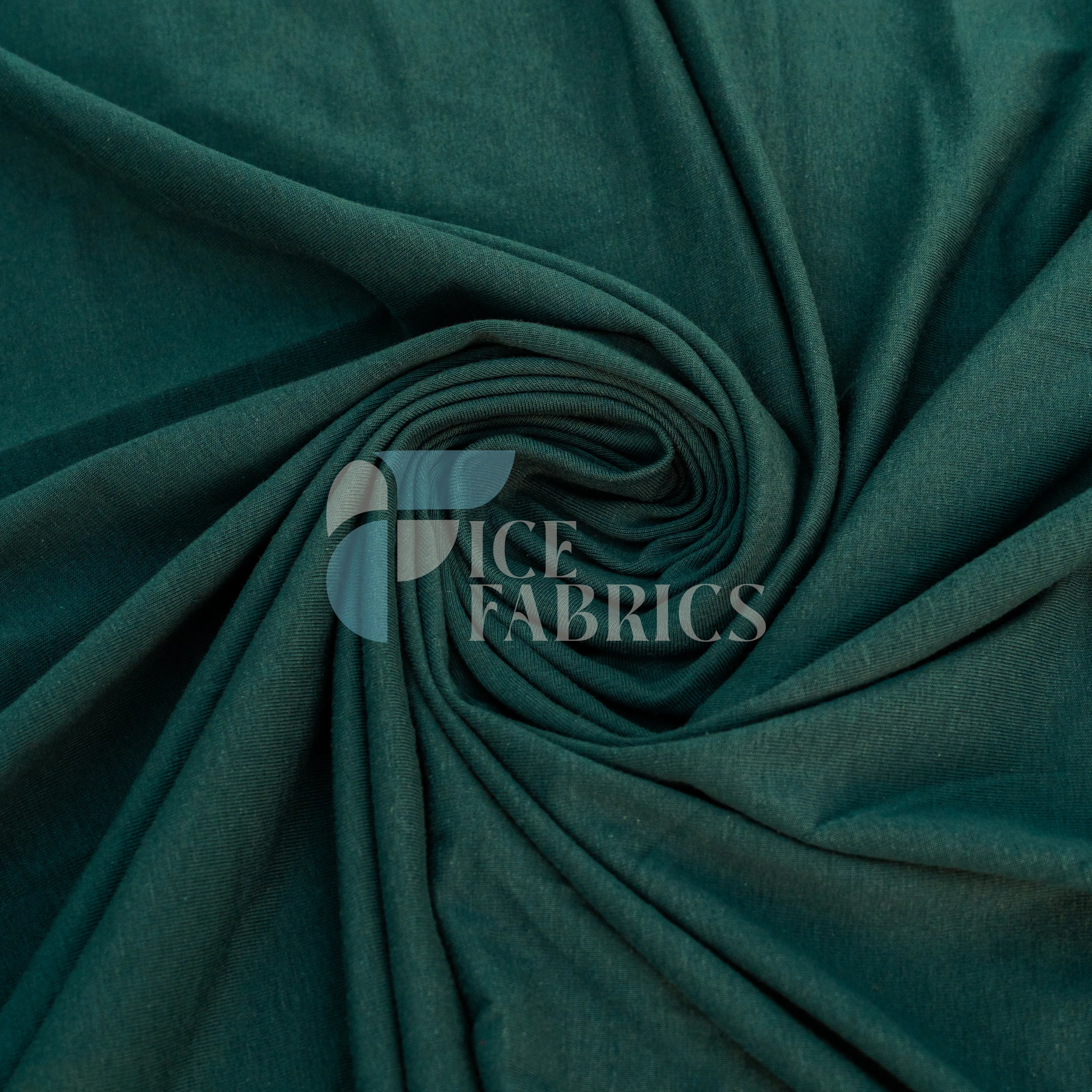 Teal Cotton Spandex Jersey Fabric | FlexCot