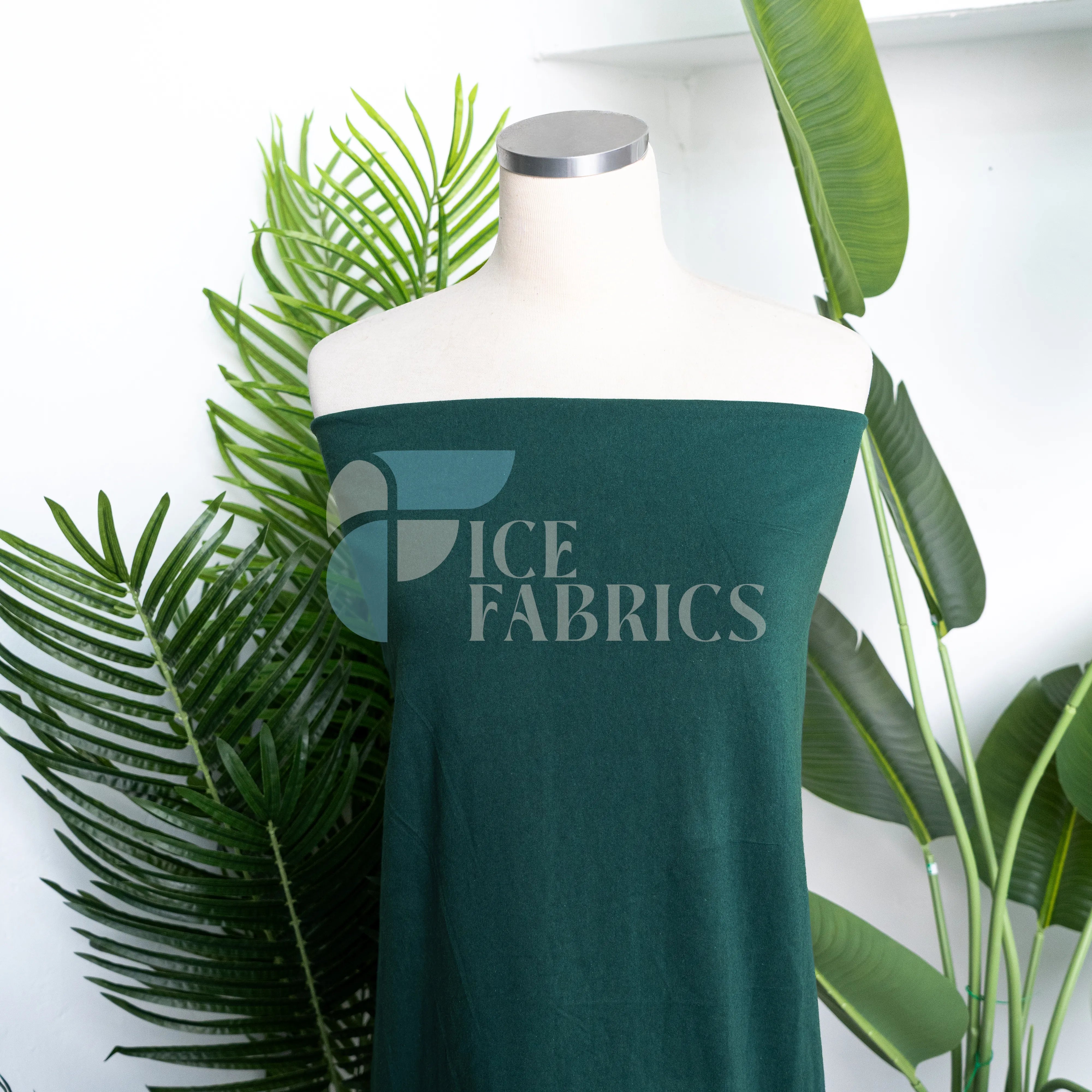 Teal Cotton Spandex Jersey Fabric | FlexCot