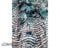 Teal Faux Fake Fur Feathered Bird Long Pile Fabric | Faux Fur Material