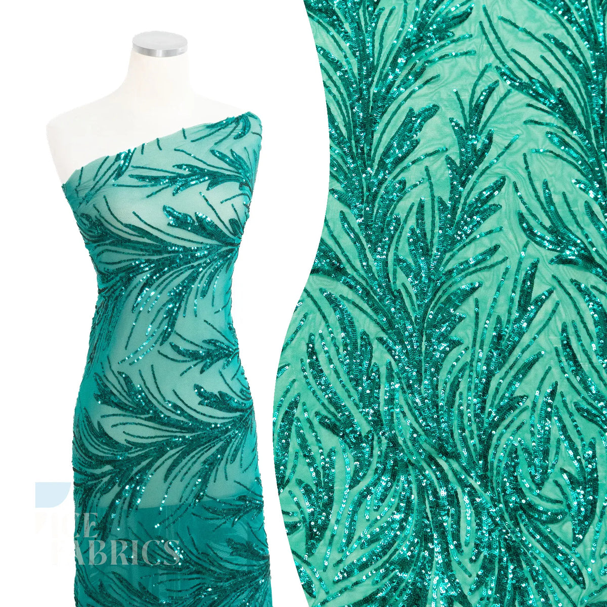 Flame 4 Way Stretch Sequin Spandex Fabric