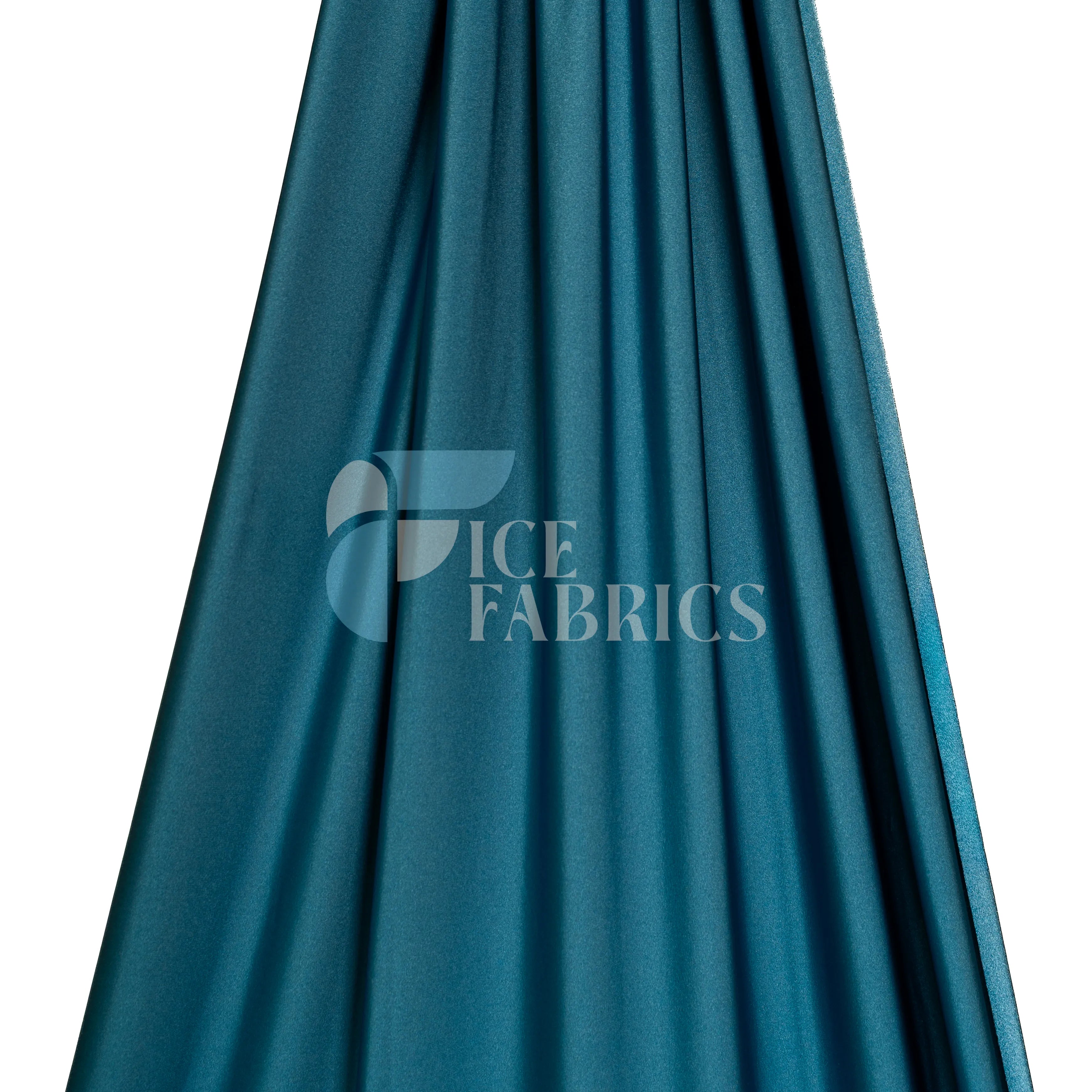 Teal Jordan 4 Way Stretch Fabric Shiny Nylon Spandex