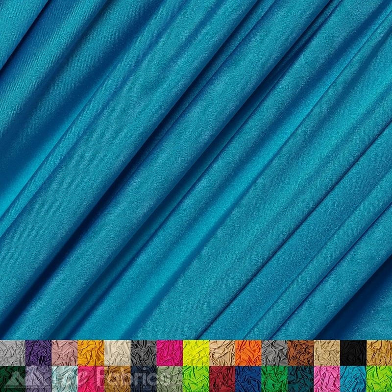 4 Way Stretch Nylon Spandex Fabric By The Roll (20 Yards ) ICE FABRICS |Turquoise