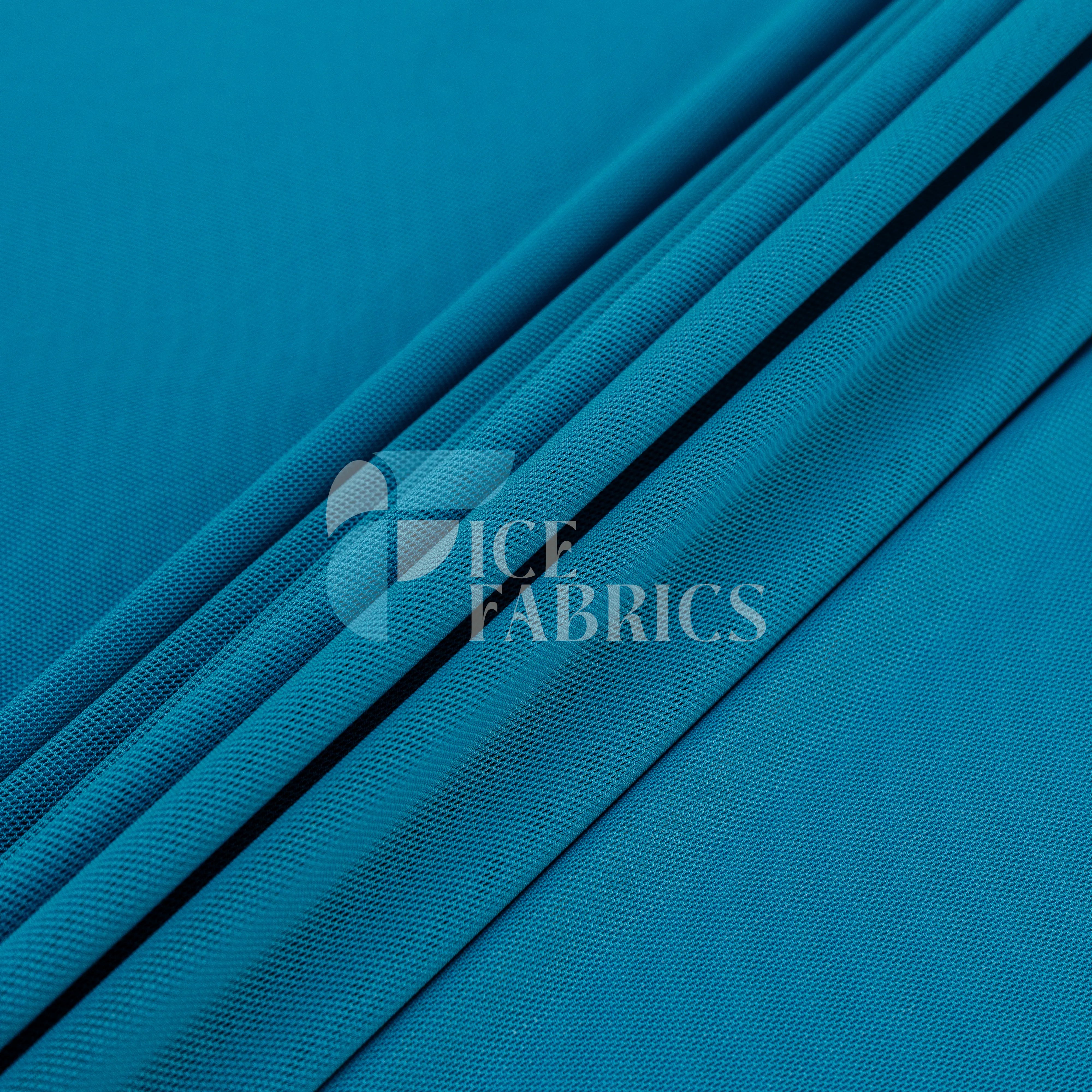 Turquoise 4 Way Stretch Nylon Spandex Power Mesh Fabric