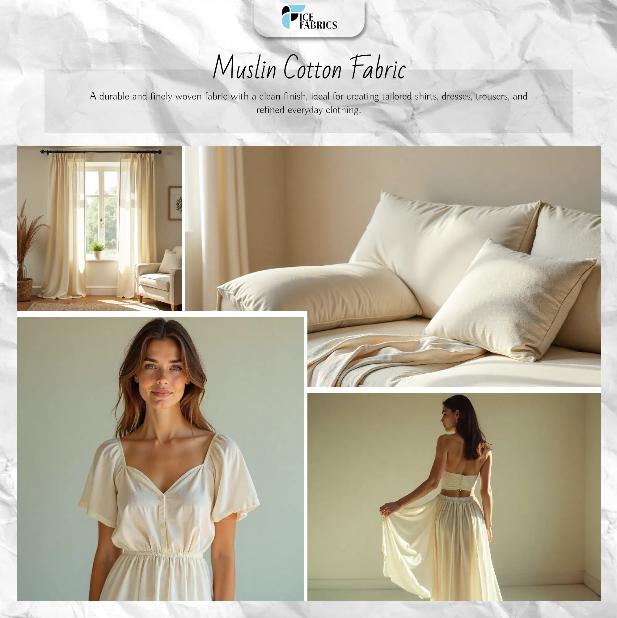 Wholesale Cotton Muslin Fabric