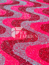 Neon Pink / Blue Iridescent on Pink