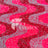 Wavy Neon Pink Blue Iridescent on Pink Stretch Velvet Sequin Fabric