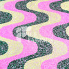 Pink / Green / Yellow on Champagne