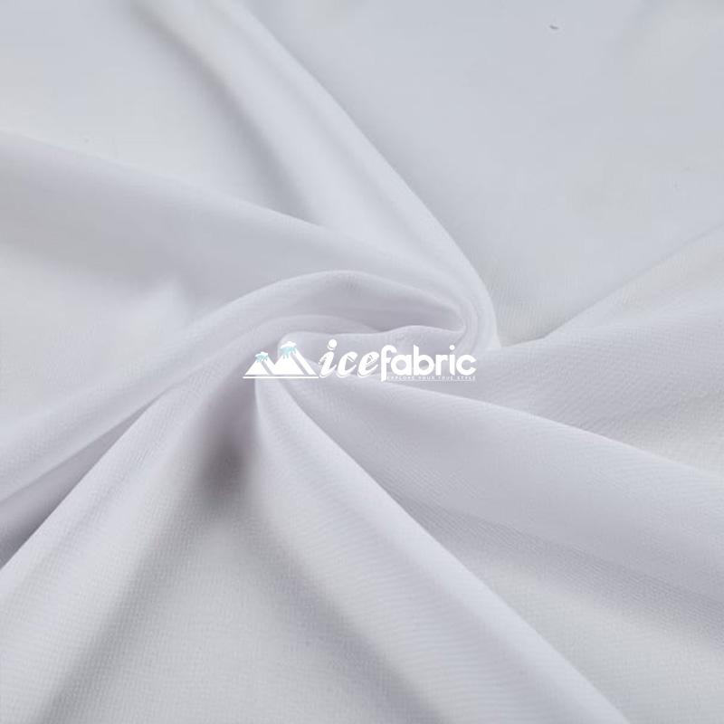 White Mia Soft Poly Chiffon Sheer Fabric