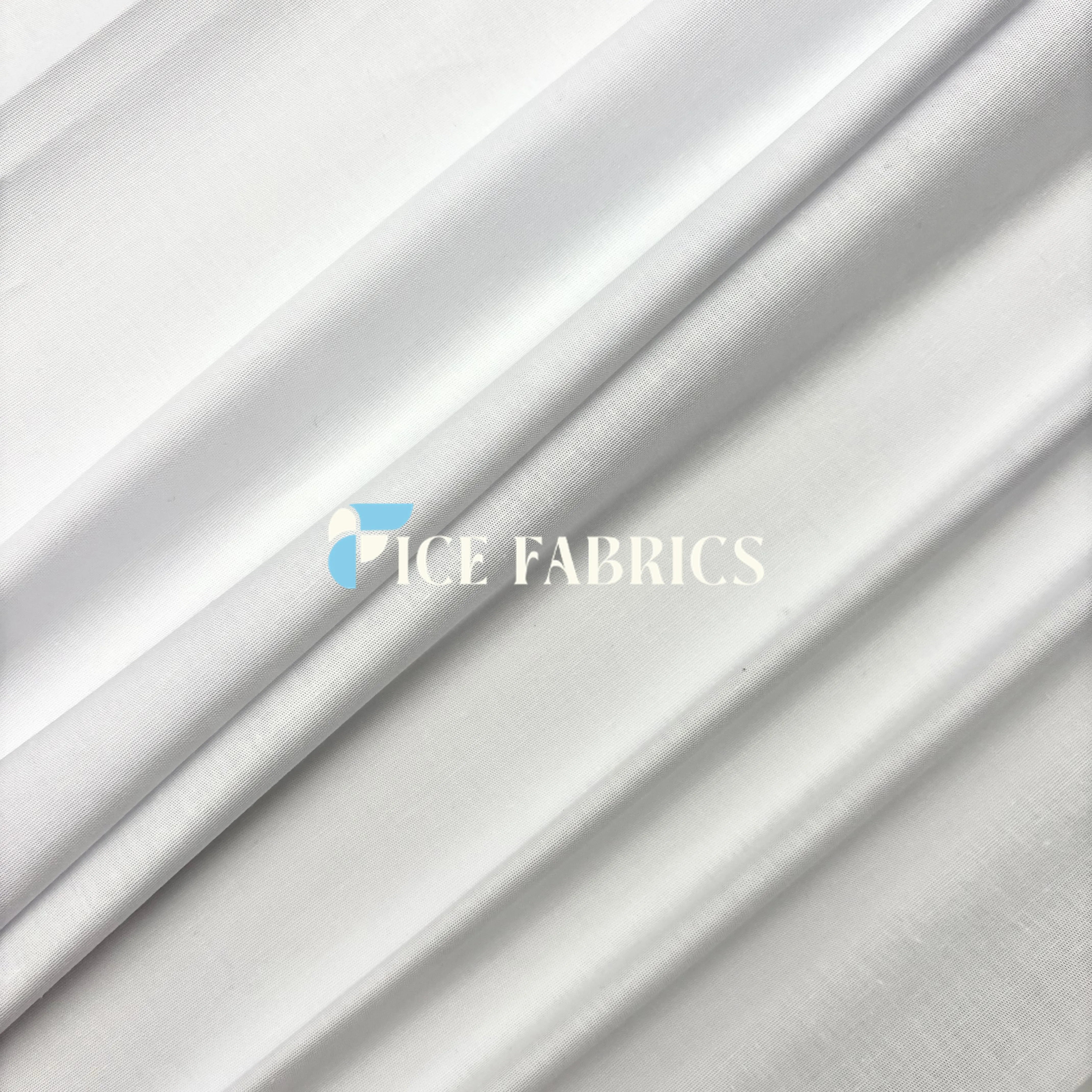 White 100% Cotton Broadcloth Fabric