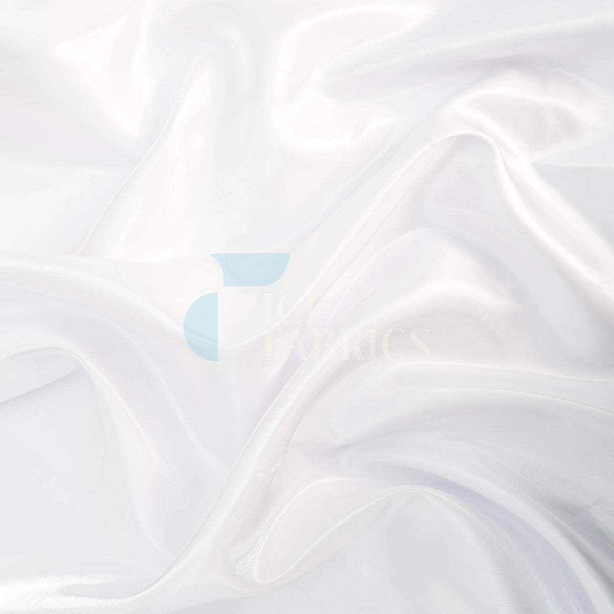 White Silky Satin Fabric by the yard