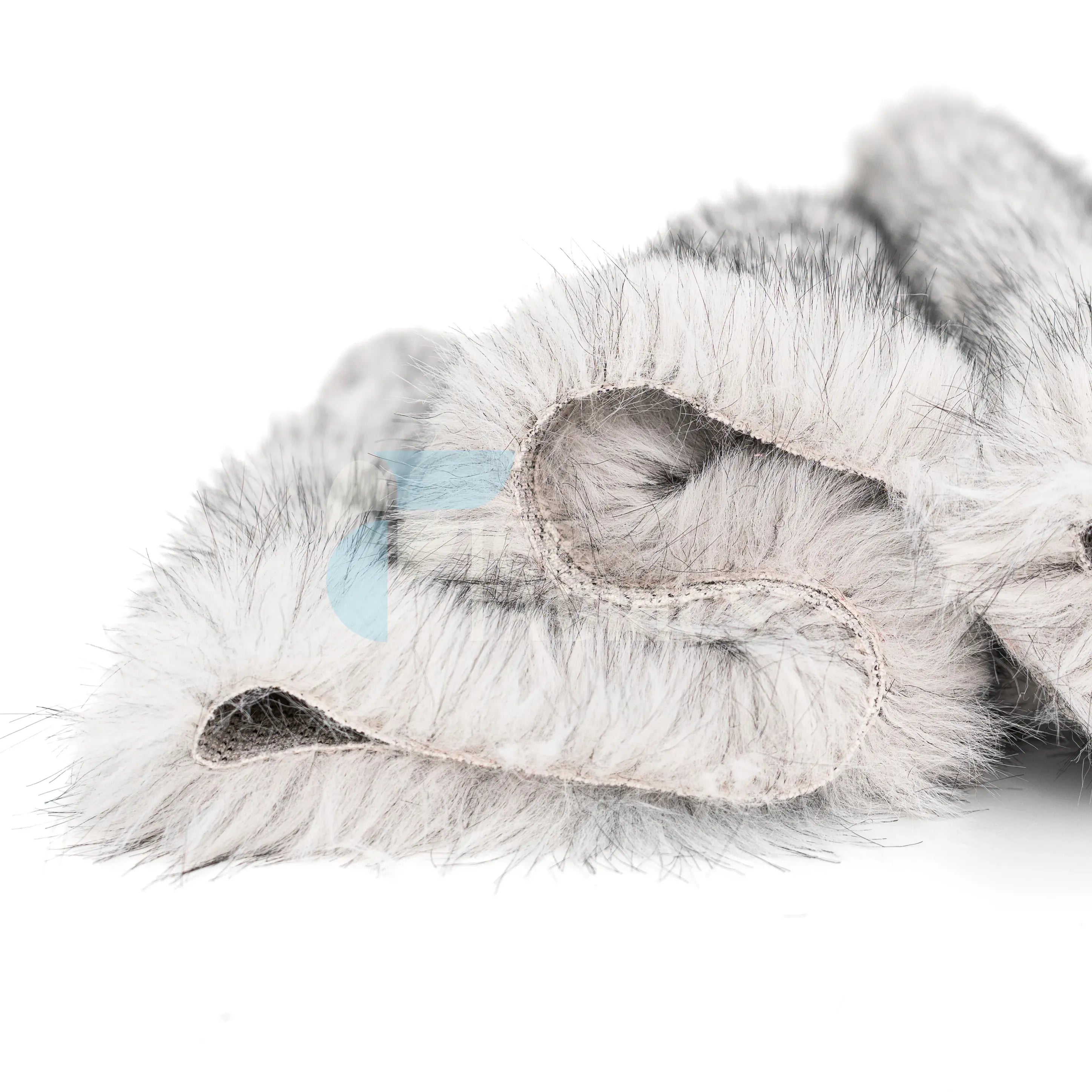 White Black Arctic Faux Fur Fabric