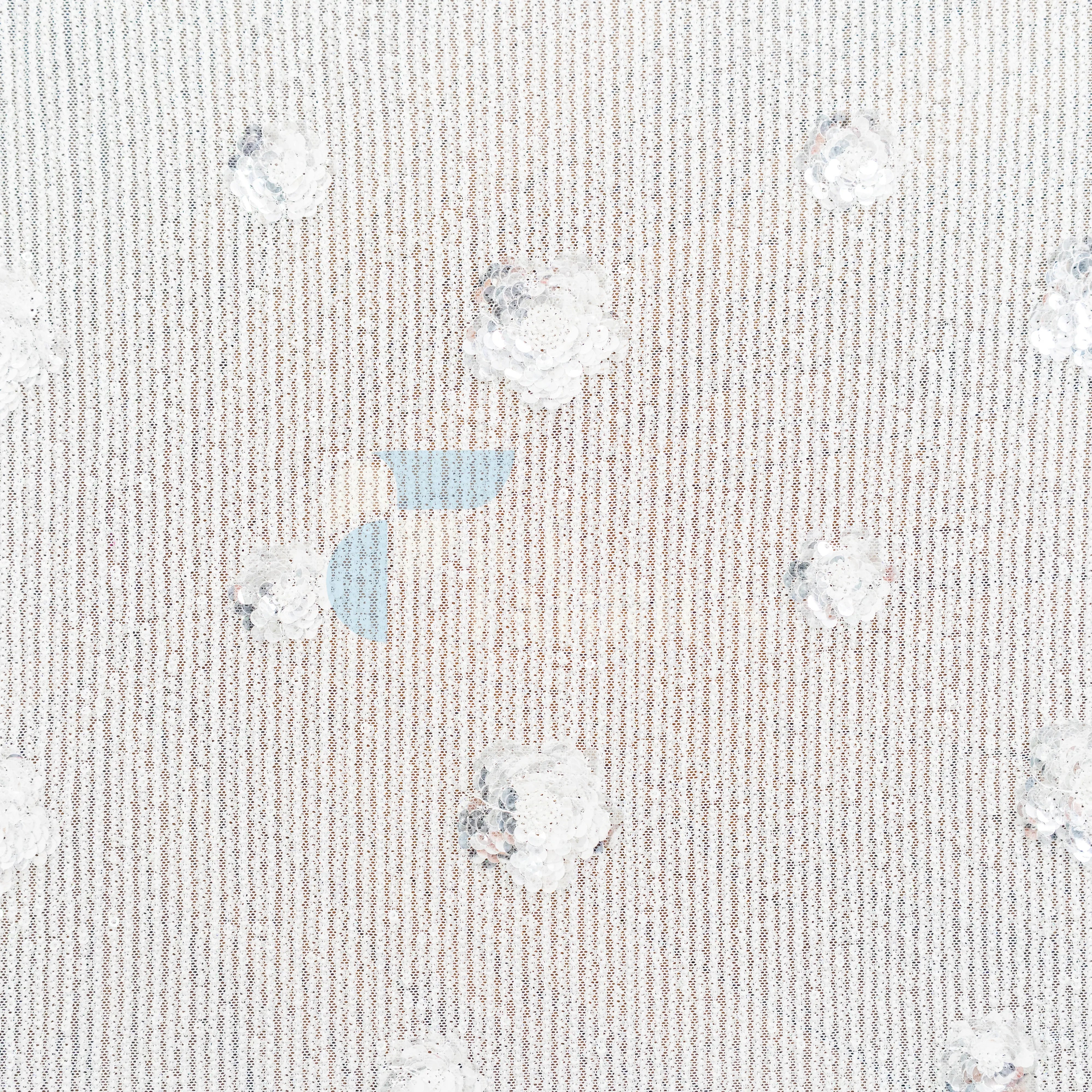 Celeste 3D Floral Stretch Sequin Fabric