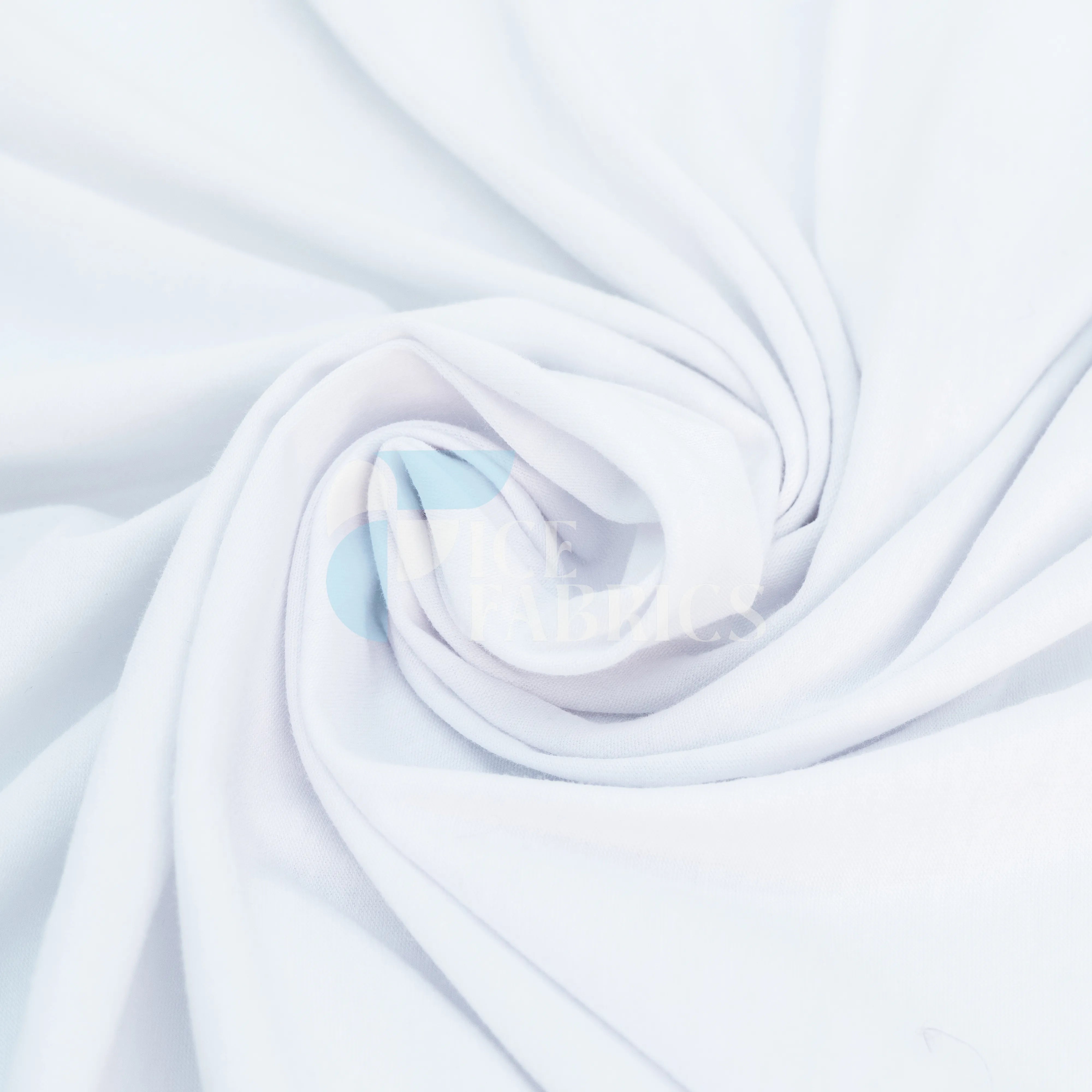 White Cotton Spandex Jersey Fabric | FlexCot