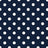 White Dot on Navy 1/2" Polka Dot Poly Cotton Fabric By the Yard