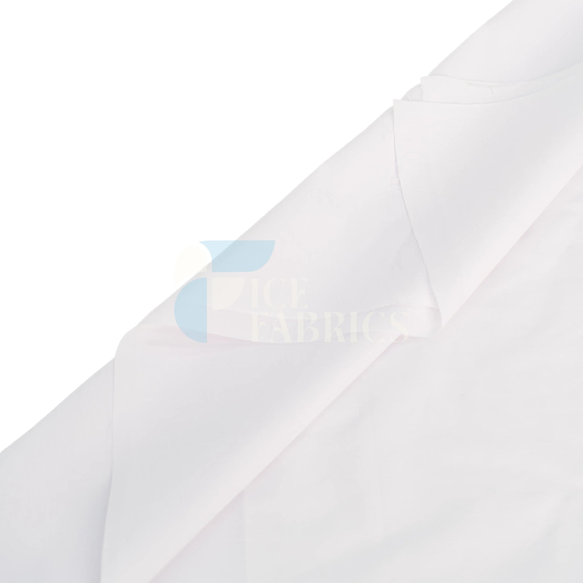 White Solid Soft Poly Cotton Fabric By The Yard