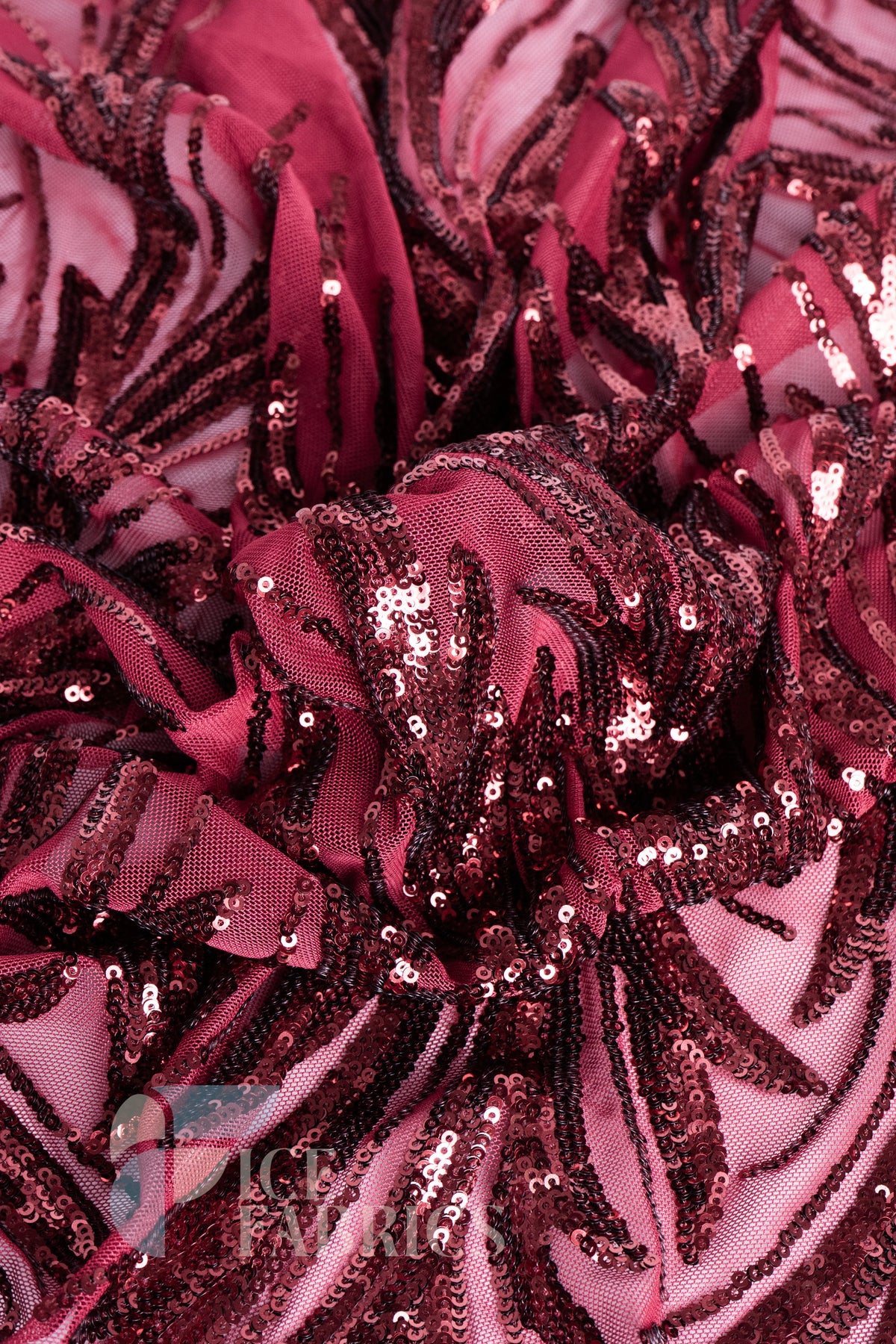 Flame 4 Way Stretch Sequin Spandex Fabric