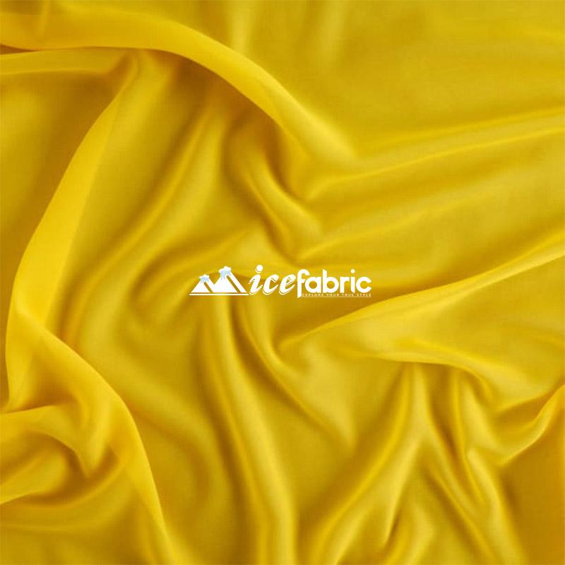 Yellow Mia Soft Poly Chiffon Sheer Fabric By The Yard