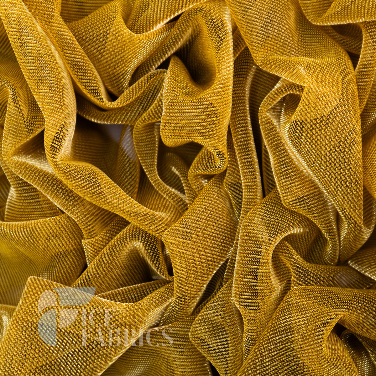 Shimmery Reflective Metallic Mesh Fabric