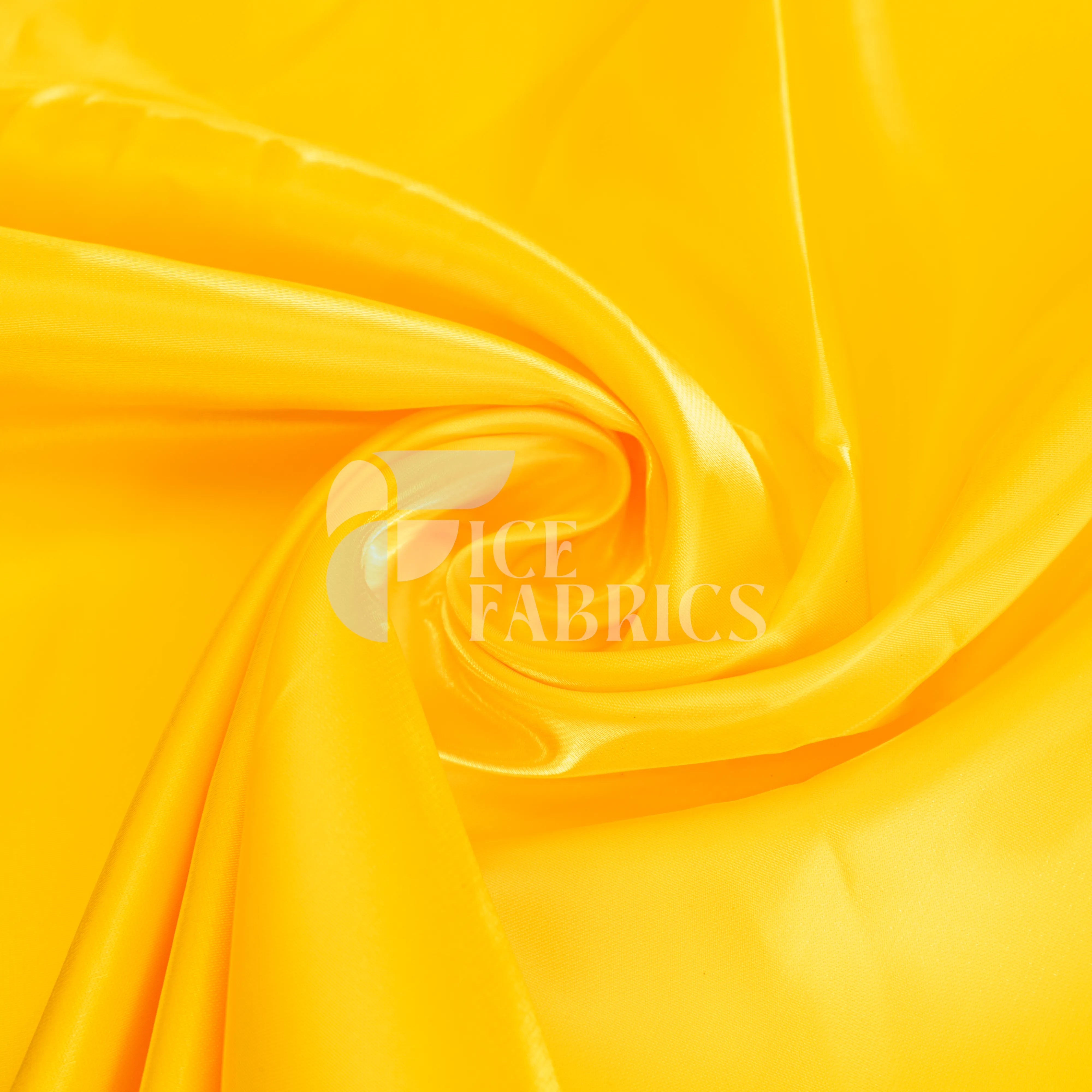 Yellow Reflective Liquid Crystal Silky Satin Fabric