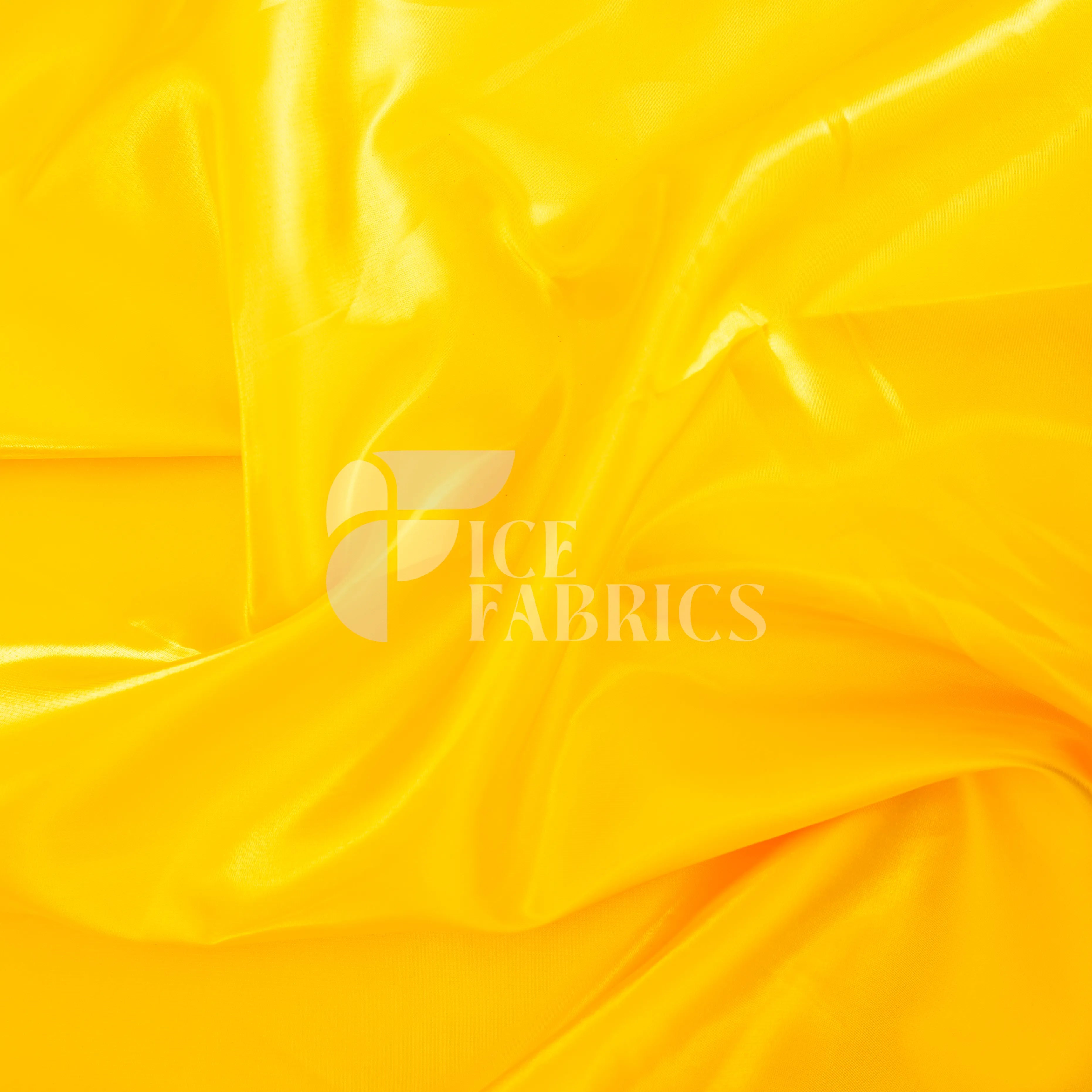 Yellow Silky Satin Fabric by the yard