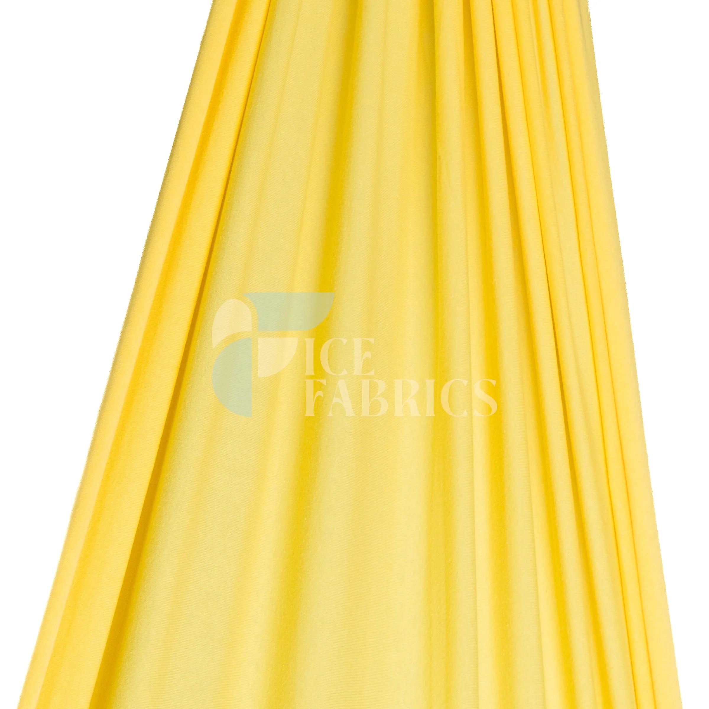 Yellow Cotton Spandex Jersey Fabric | FlexCot