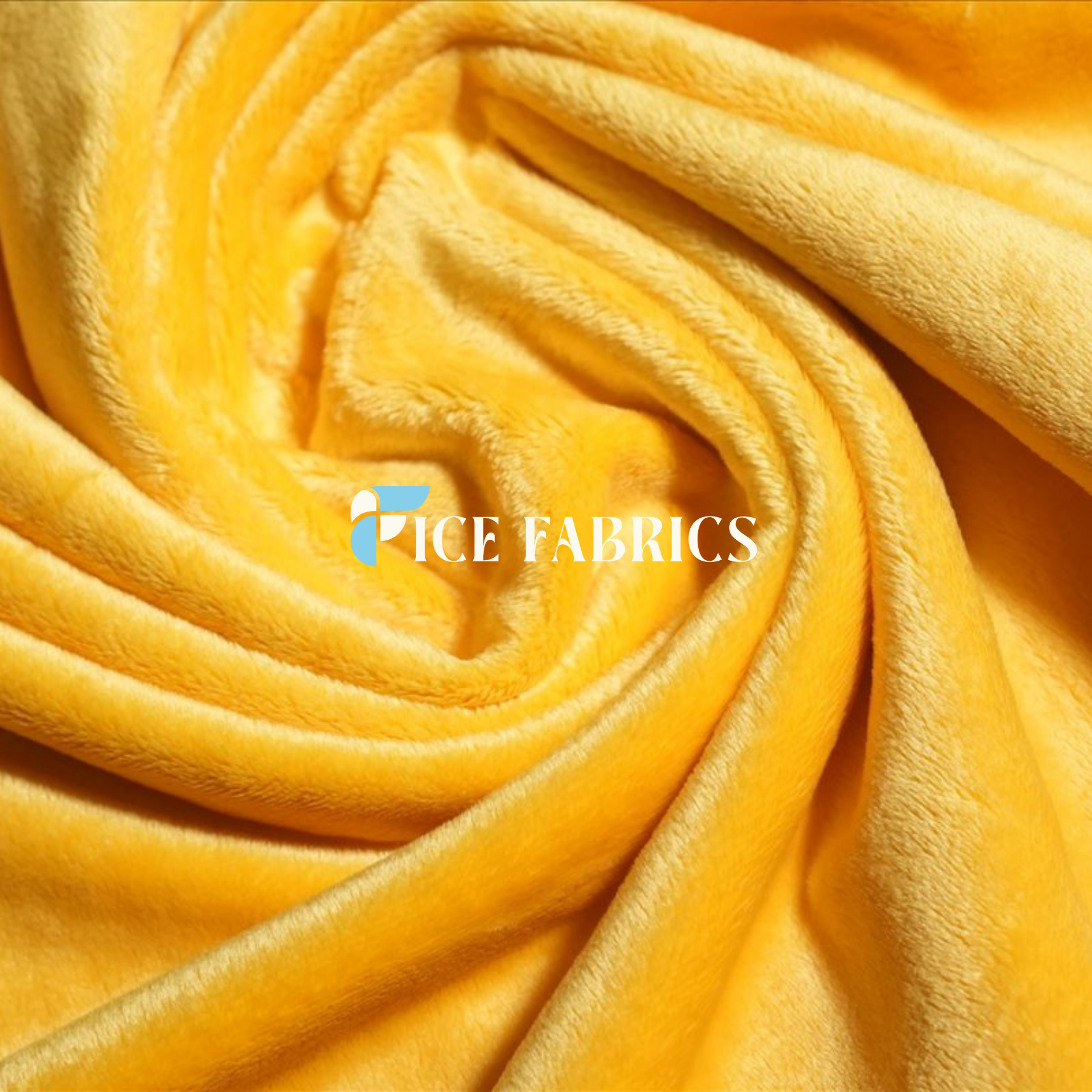 Yellow Rich Solid Minky Fabric By The Roll ( 20 Yards ) Wholesale Fabric