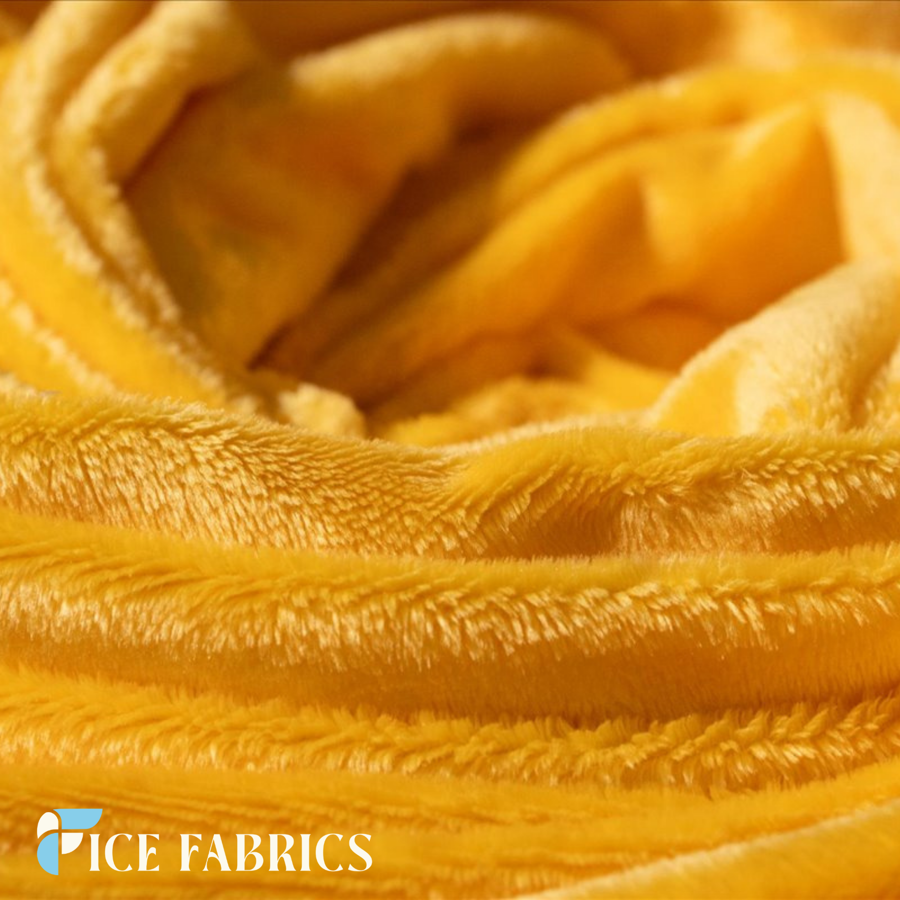 Yellow Rich Solid Minky Fabric By The Roll ( 20 Yards ) Wholesale Fabric