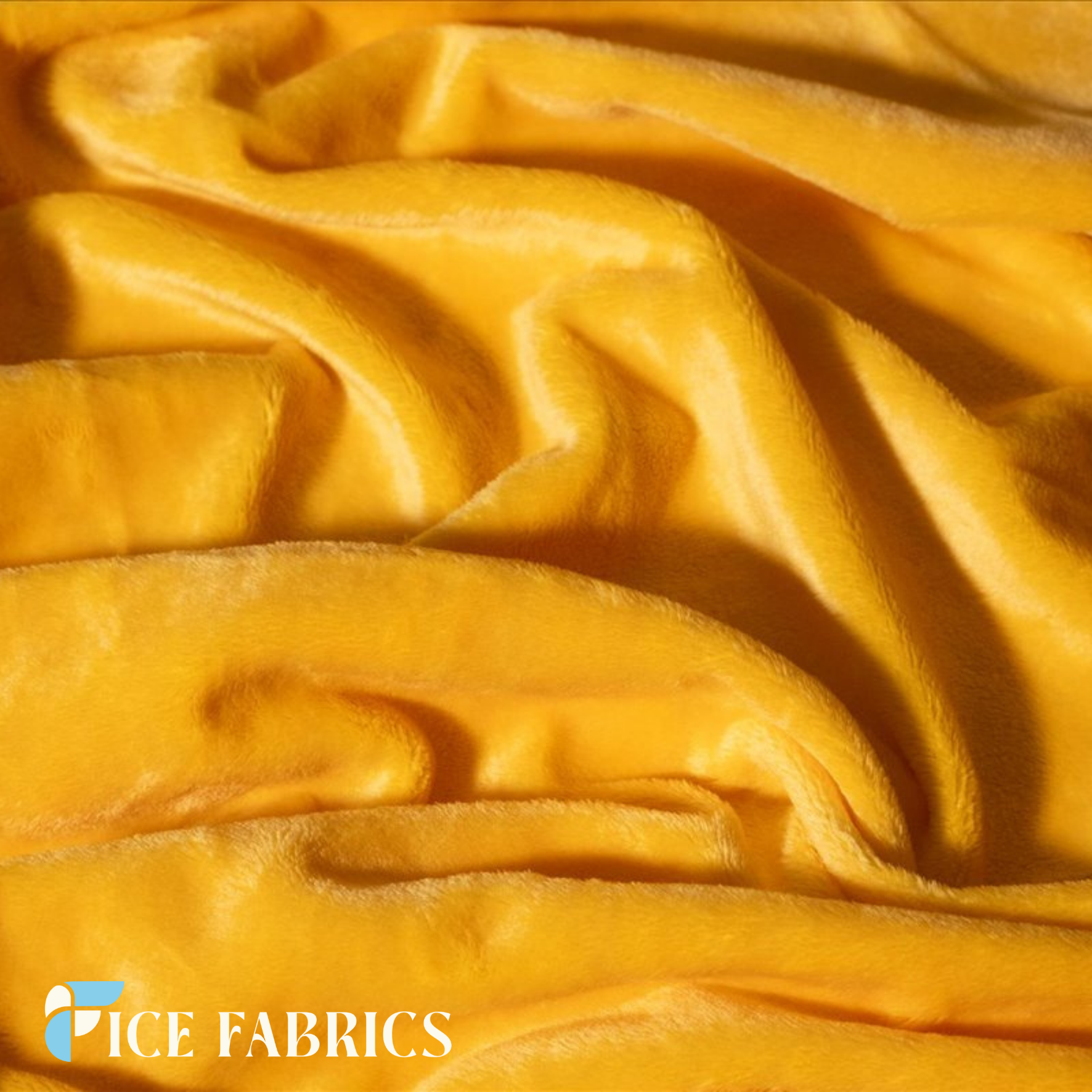 Yellow Rich Solid Minky Fabric By The Roll ( 20 Yards ) Wholesale Fabric