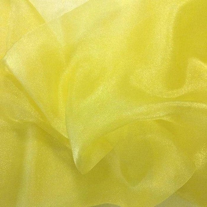 Lemon Crystal Sheer Organza Fabric By The Yard