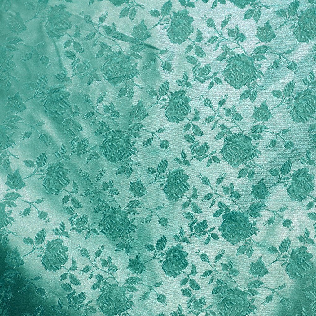 Floral Brocade Jacquard Satin Fabric / Floral FabricSatin FabricICE FABRICSICE FABRICSJadeBy The YardFloral Brocade Jacquard Satin Fabric / Floral Fabric ICE FABRICS Jade