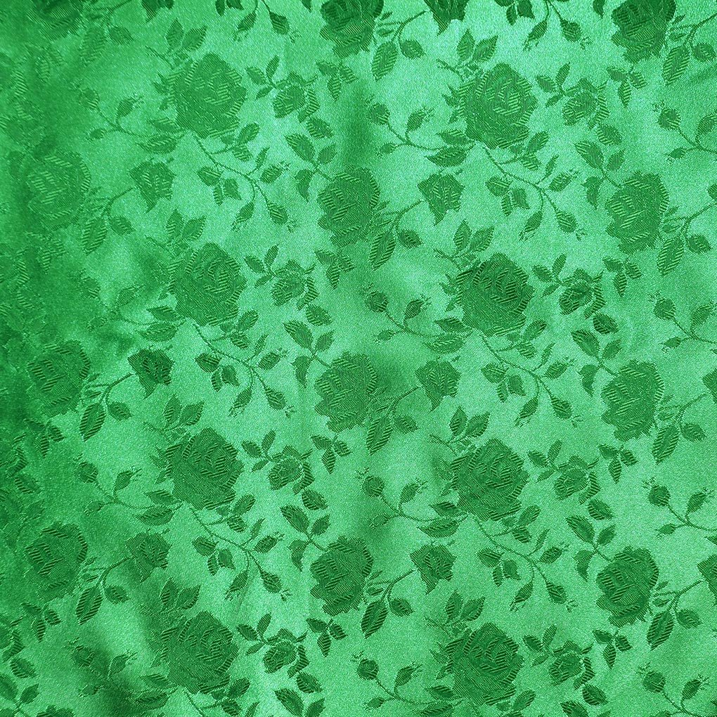 Floral Brocade Jacquard Satin Fabric / Floral FabricSatin FabricICE FABRICSICE FABRICSFlag GreenBy The YardFloral Brocade Jacquard Satin Fabric / Floral Fabric ICE FABRICS Flag Green