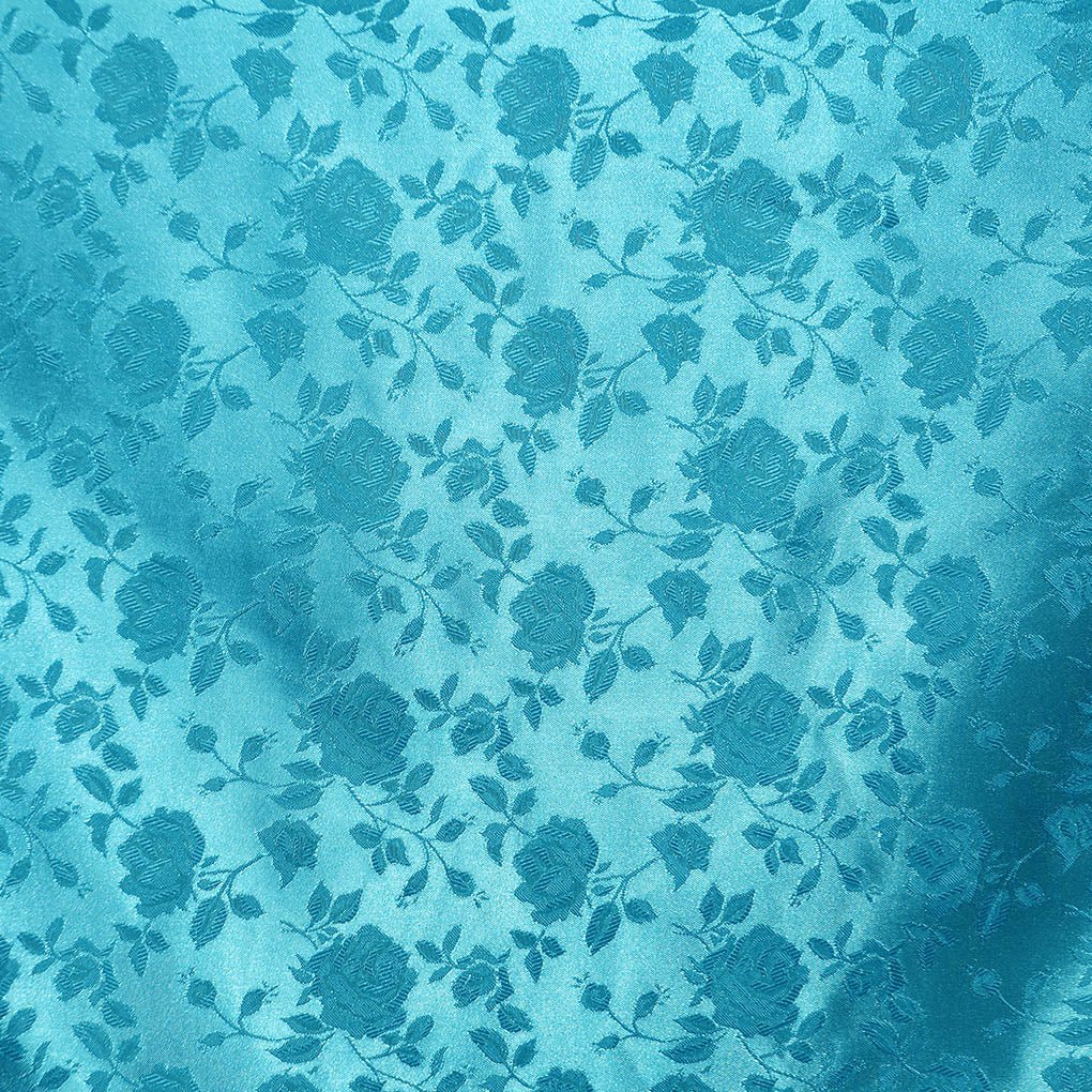 Floral Brocade Jacquard Satin Fabric / Floral Fabric