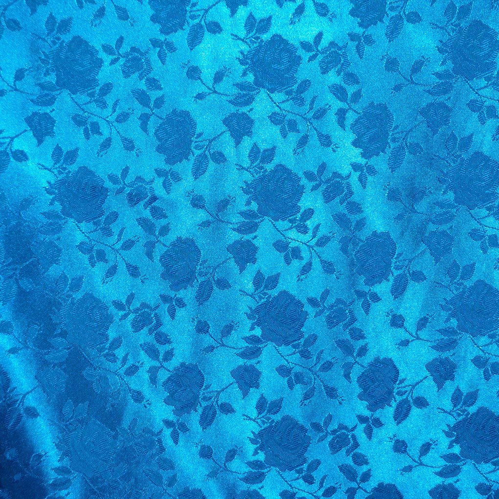 Floral Brocade Jacquard Satin Fabric / Floral FabricSatin FabricICE FABRICSICE FABRICSTurquoiseBy The YardFloral Brocade Jacquard Satin Fabric / Floral Fabric ICE FABRICS Turquoise