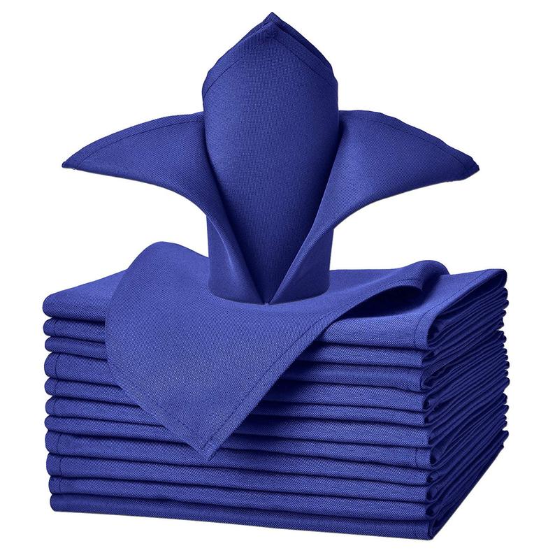 20"x20" Solid Polyester Washable Cloth Napkins For Wedding Party Restaurant Dinner - Set of 12 PiecesICEFABRICICE FABRICSRoyal Blue20"x20" Solid Polyester Washable Cloth Napkins For Wedding Party Restaurant Dinner - Set of 12 Pieces ICEFABRIC |Royal Blue