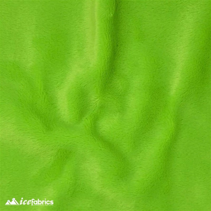 Lime Solid Minky Fabric by The Yard