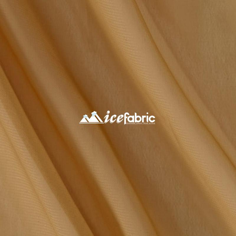 Gold Mia Soft Poly Chiffon Sheer Fabric