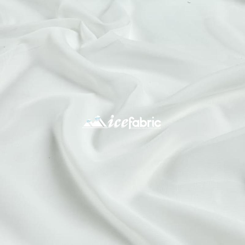 Ivory Mia Soft Poly Chiffon Sheer Fabric By the Yard