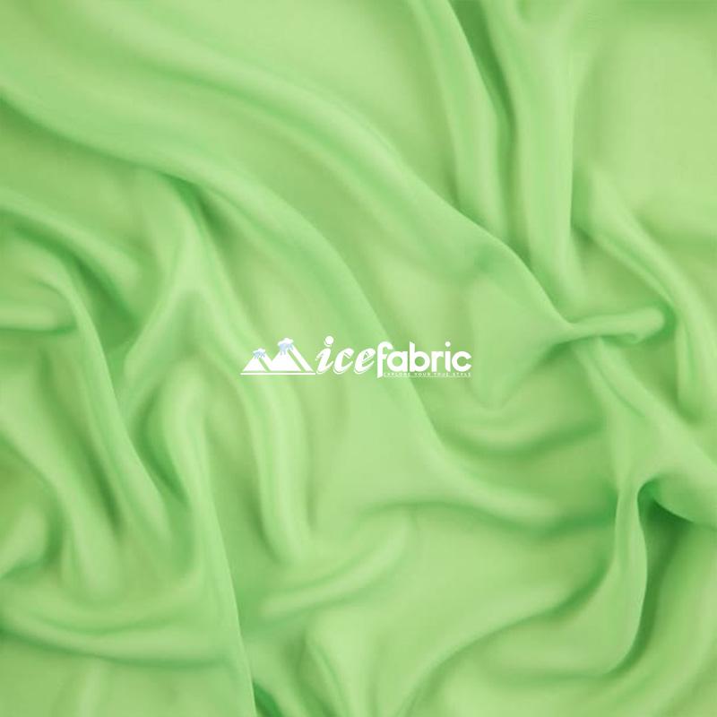 Lime Mia Soft Poly Chiffon Sheer Fabric By The Yard 