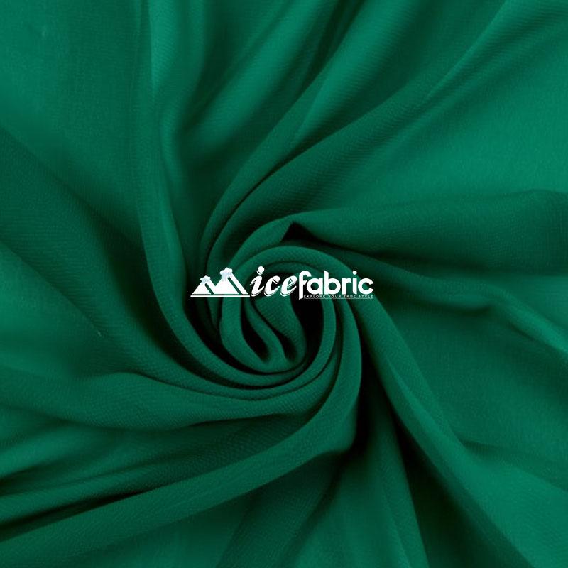 Green Mia Soft Poly Chiffon Sheer Fabric