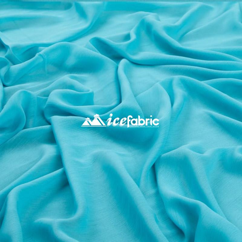 Aqua Mia Soft Poly Chiffon Sheer Fabric