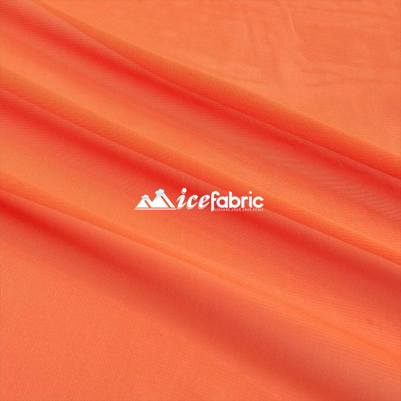 Orange Mia Soft Poly Chiffon Sheer Fabric By the Yard