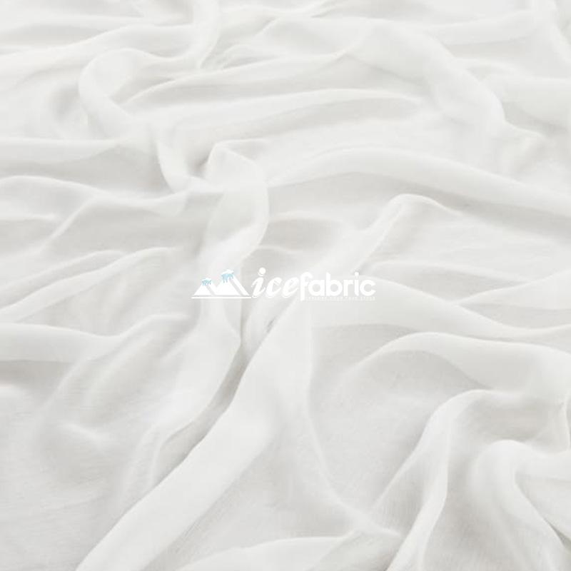 Off White Mia Soft Poly Chiffon Sheer Fabric