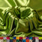 New Shiny Light Olive Green Charmeuse Stretch Satin Fabric