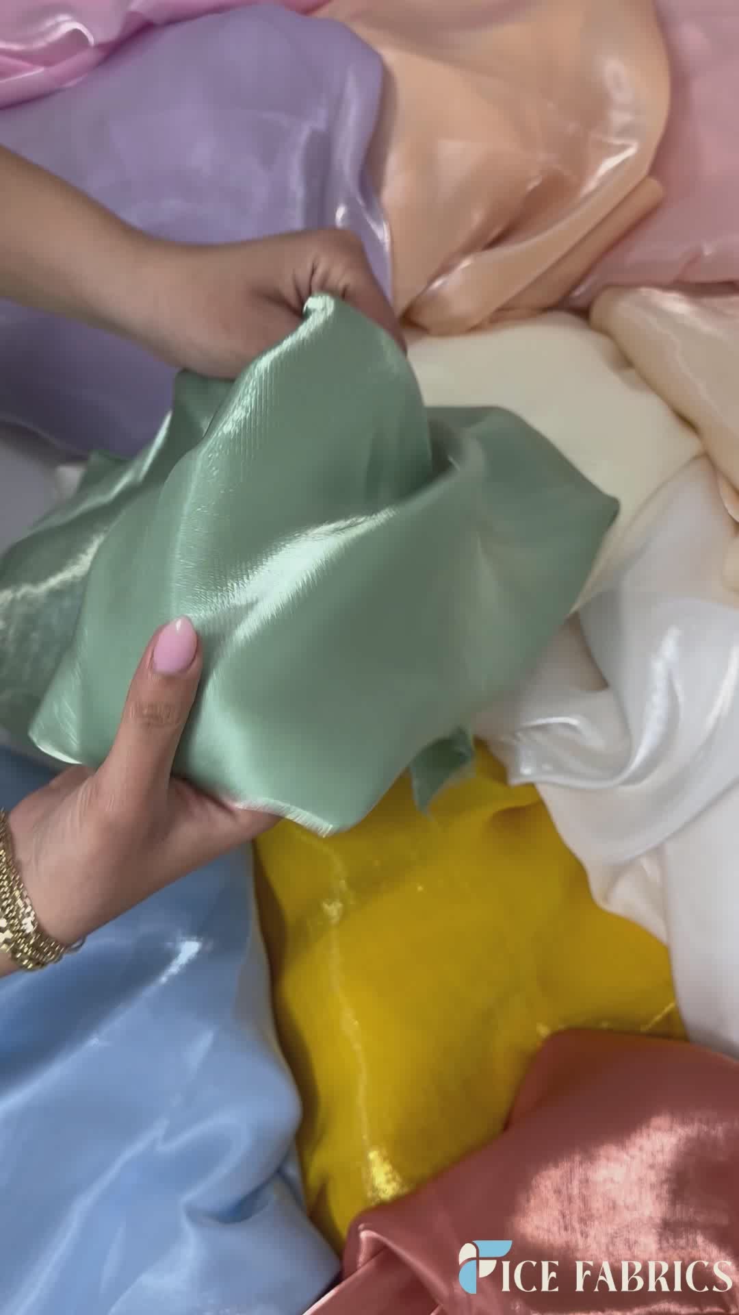 Crystal Reflective Liquid Chiffon Fabric