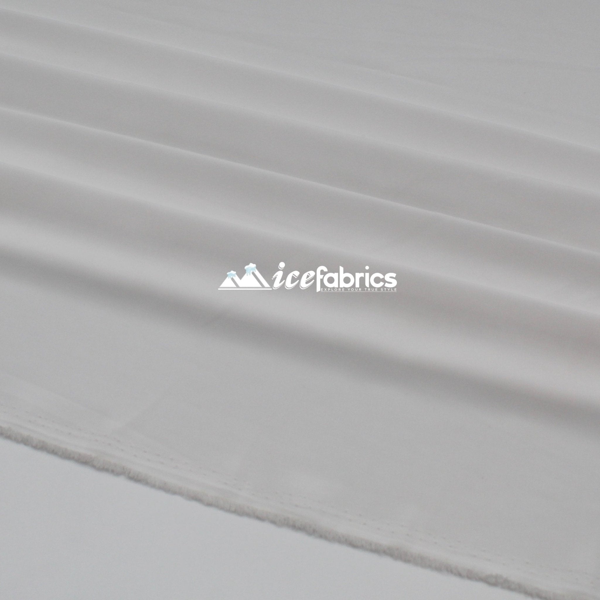 Off White Silky 2 Way Chiffon Sheer Stretch Fabric