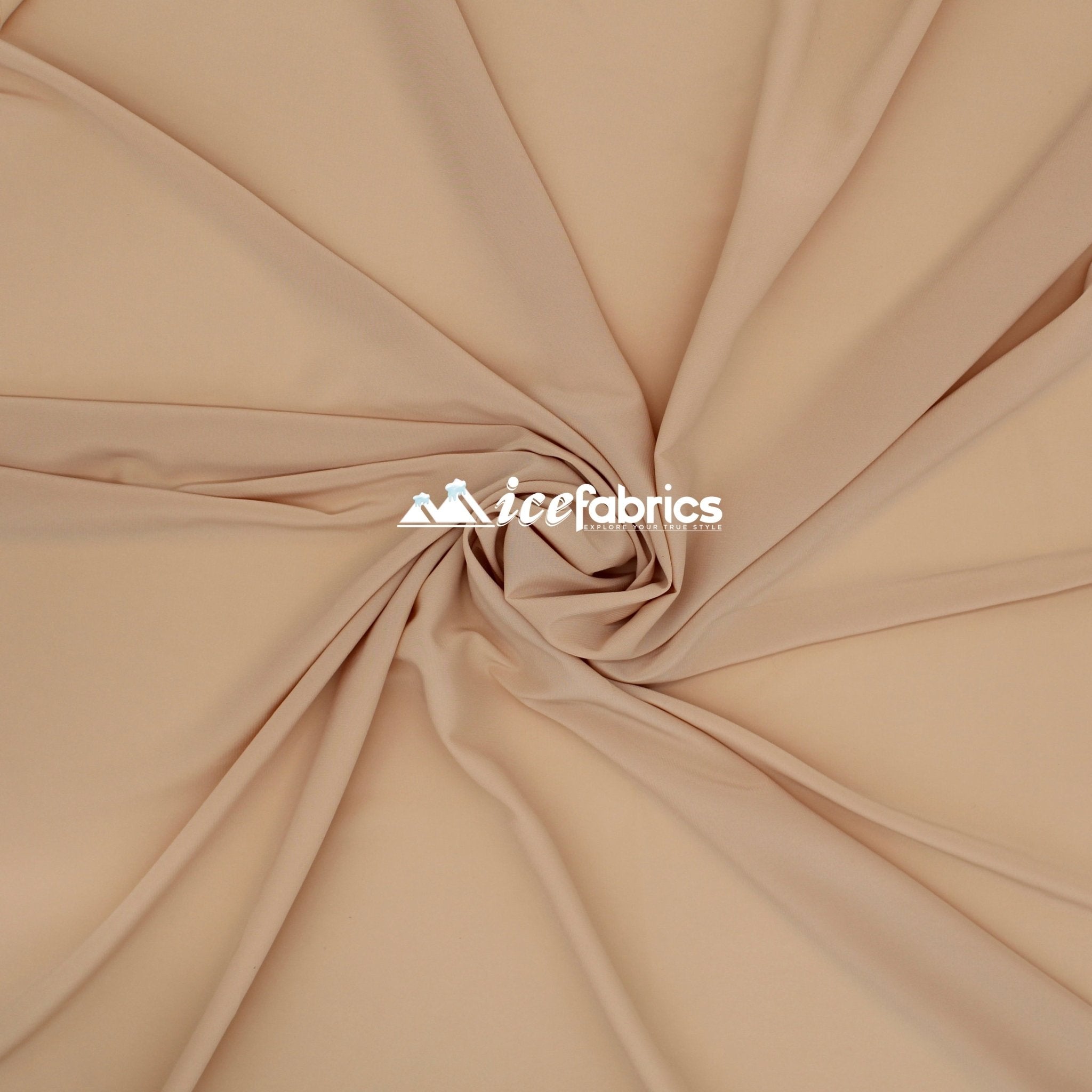 Nude Silky 2 Way Chiffon Sheer Stretch Fabric By The Yard
