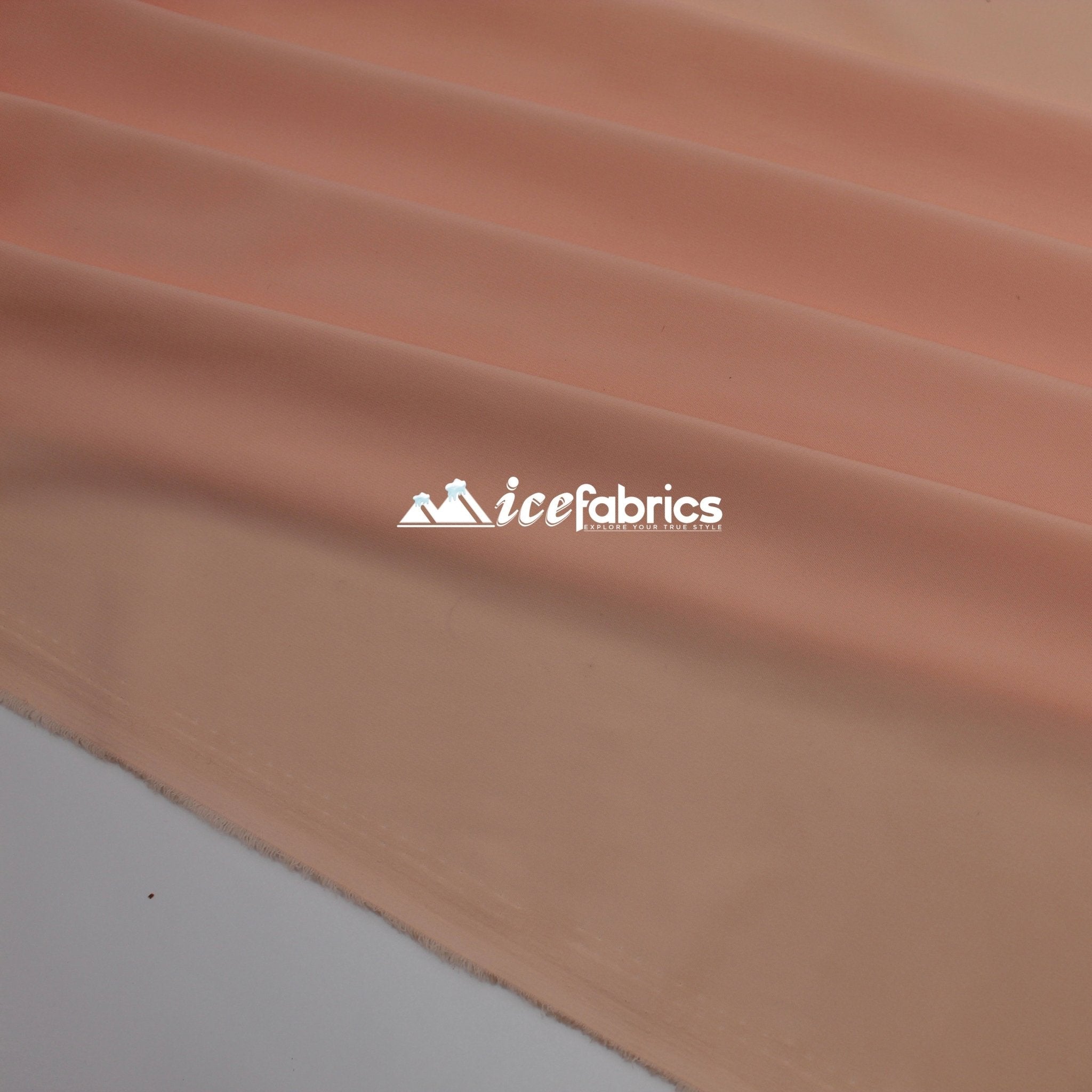 Peach Silky 2 Way Chiffon Sheer Stretch Fabric by the Yard