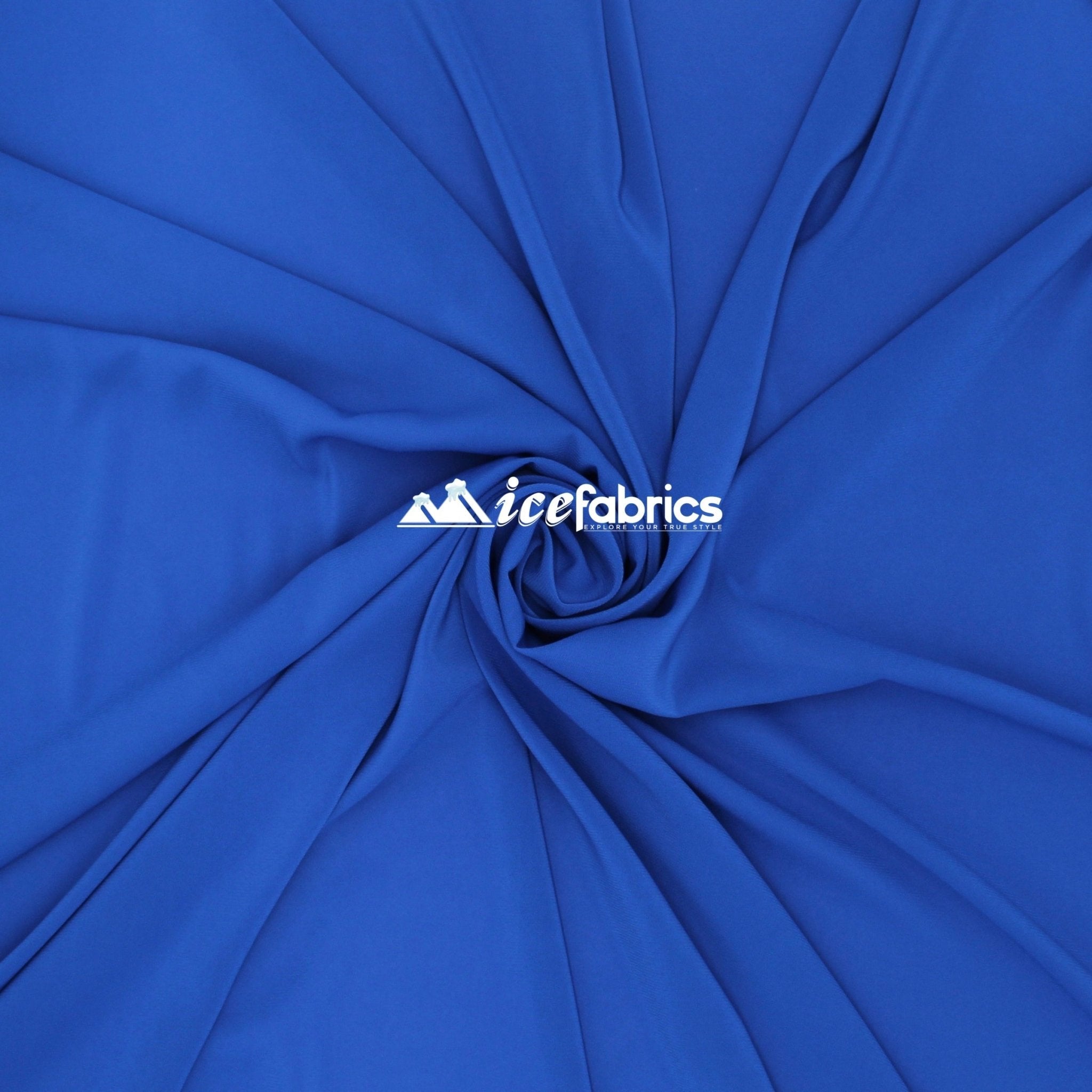 Royal Blue Silky 2 Way Chiffon Sheer Stretch Fabric