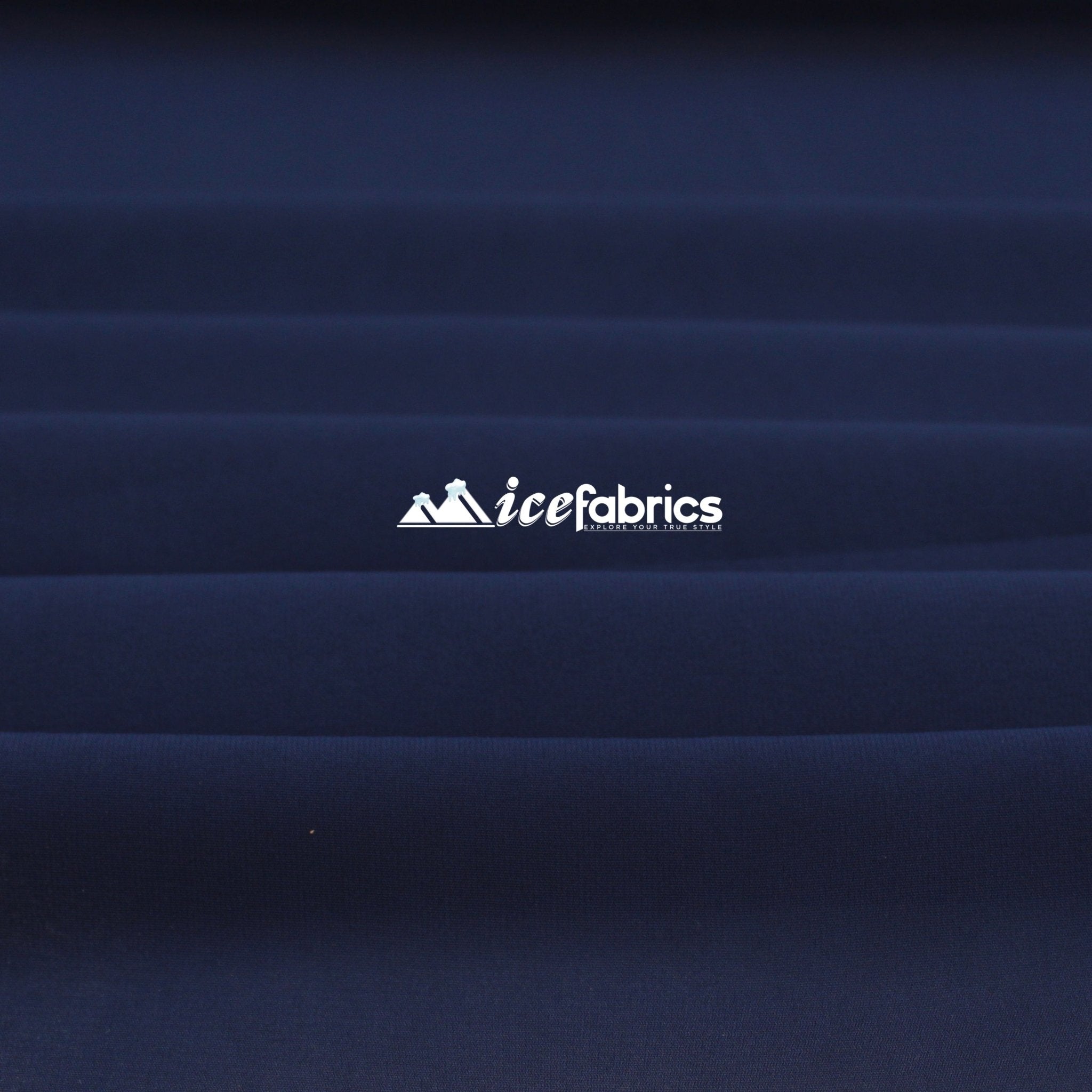 Navy Blue Silky 2 Way Chiffon Sheer Stretch Fabric