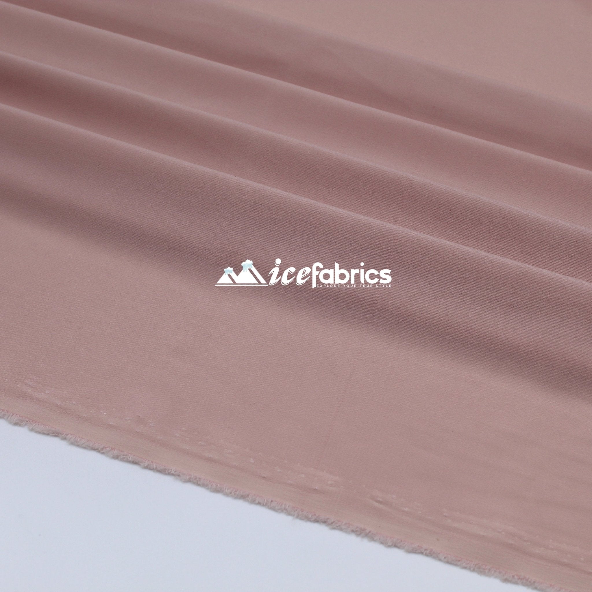 Dusty Rose Silky 2 Way Chiffon Sheer Stretch Fabric By The Yard